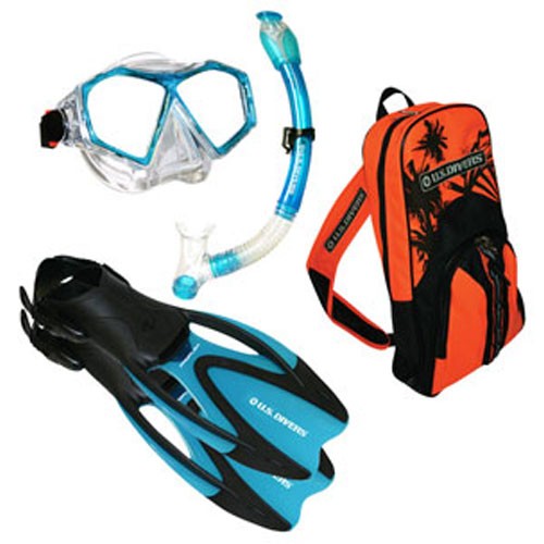 US Divers Molokai 3 Snorkel, Mask, & Fins Combo Set - Juniors