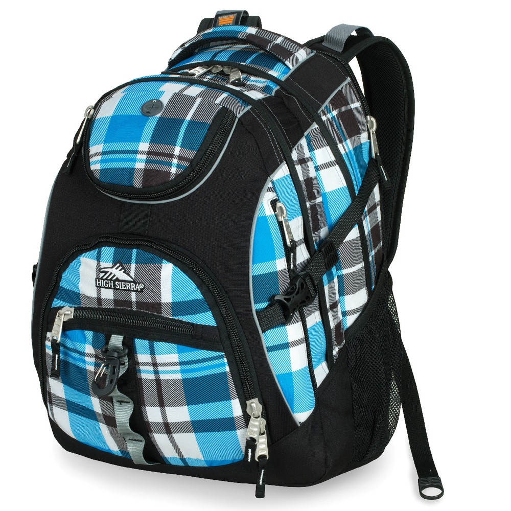Blue Black Crosshatch-Black
