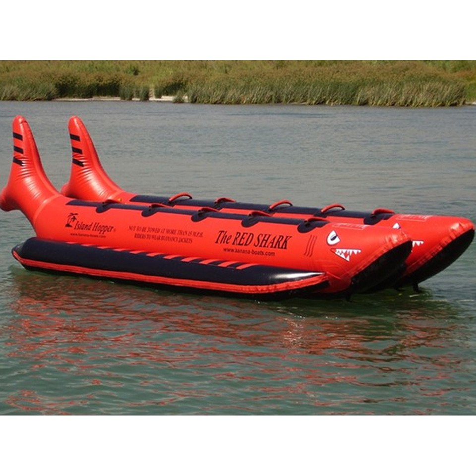 Island Hopper The Red Shark Towable Banana Boat - 10 Passenger Side-By-Side 2009