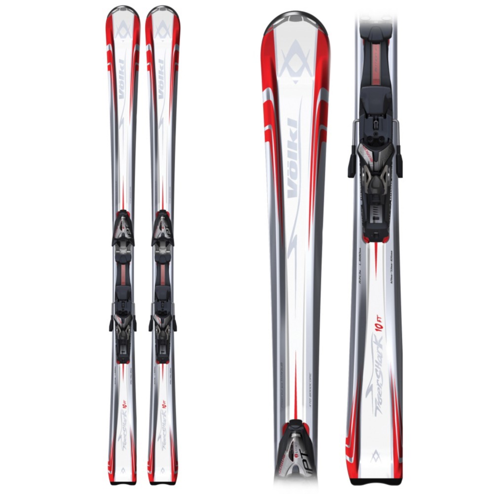 Volkl Tigershark 10 ft Skis with Motion iPT 11.0 TC Bindings 2010