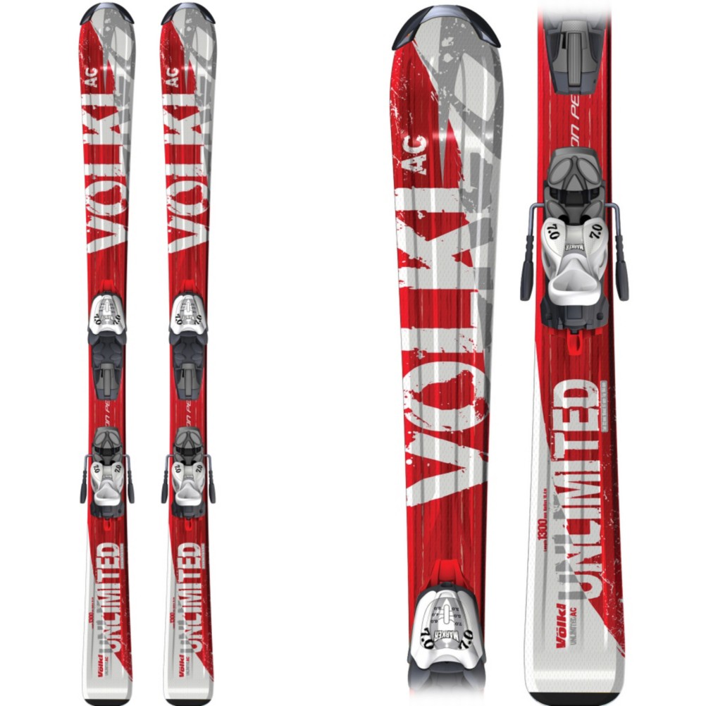 Volkl Unlimited Kids Skis with Jr. 3Motion 7.0 Bindings 2010
