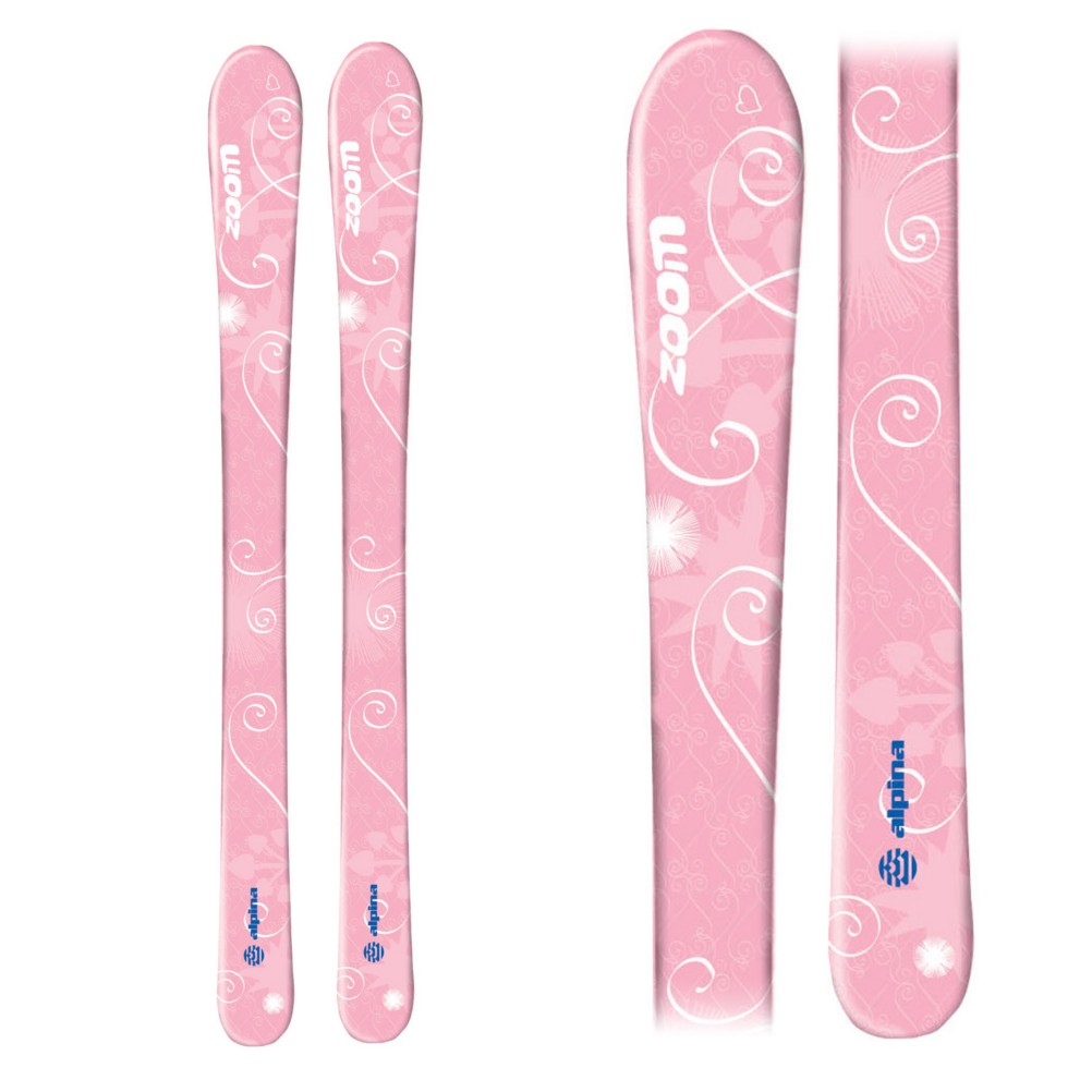 Alpina Zoom Pink Girls Skis 2010