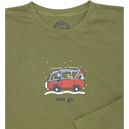 Life Is Good Winter Van Go Long Sleeved Shirt - Mens 2010