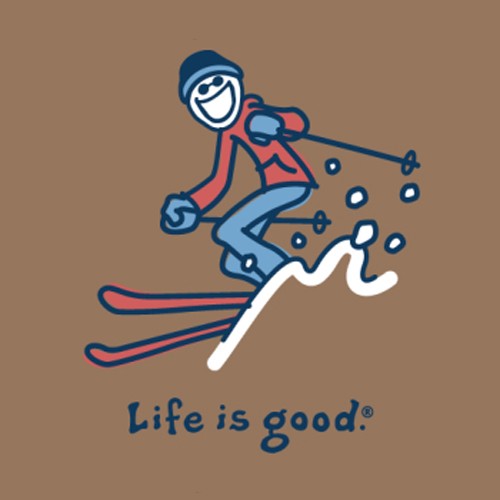 Life Is Good Drift Turn Ski Long Sleeved Shirt - Boys 2010