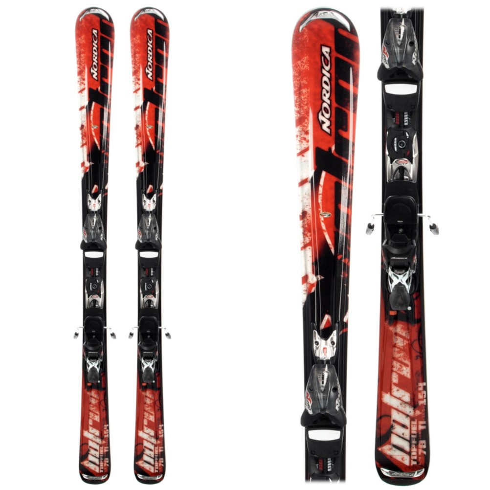 Nordica Top Fuel Skis with Pro Wide Brake Bindings 2009