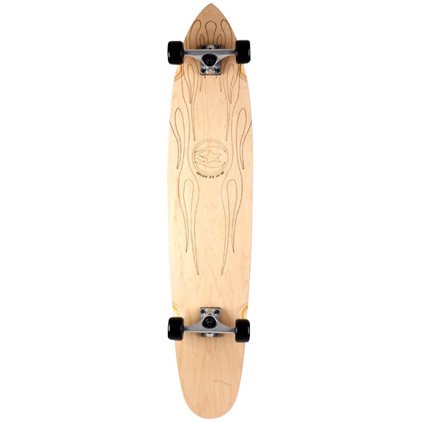 Dregs L1 Burned Flames Surf 7 Ply Longboard 2010