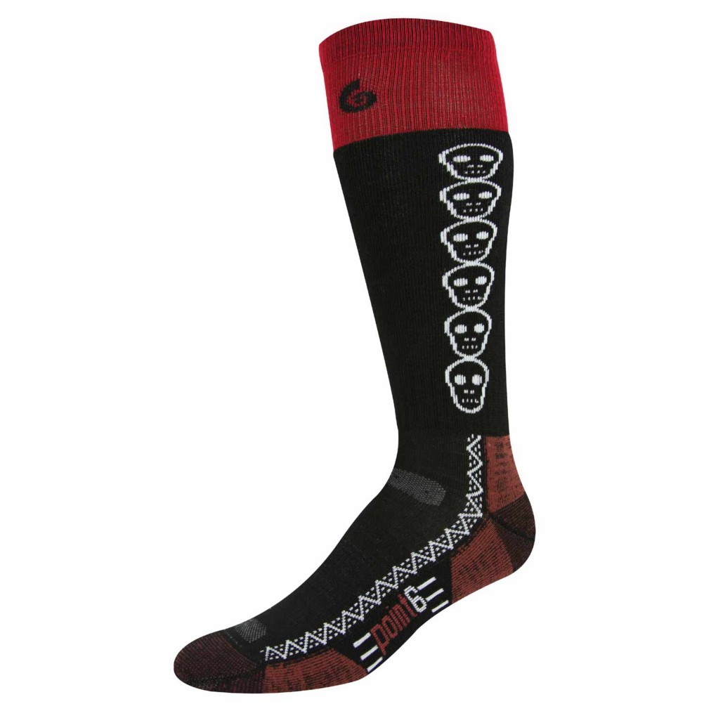 Point6 Snowboard Skulls Light Sock - Mens 2011