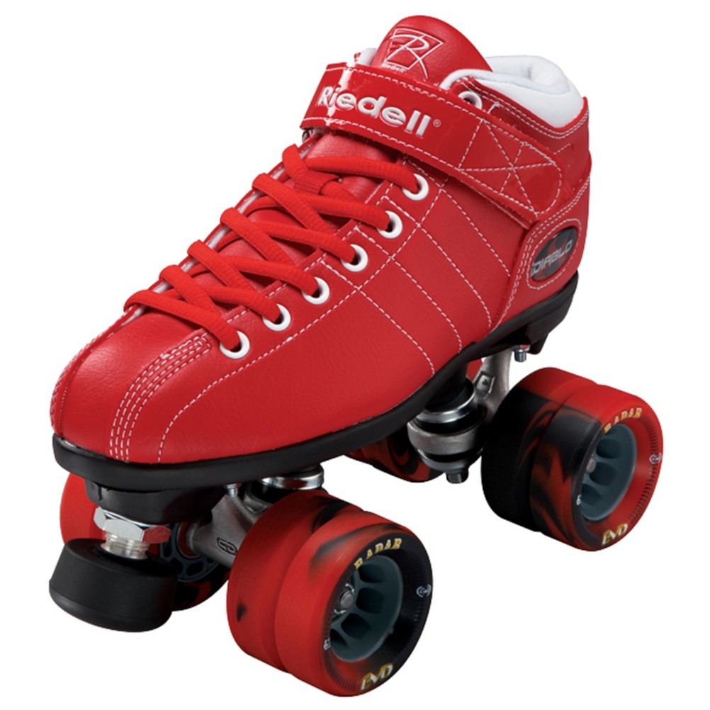 Riedell Diablo Red Boys Speed Roller Skates 2010